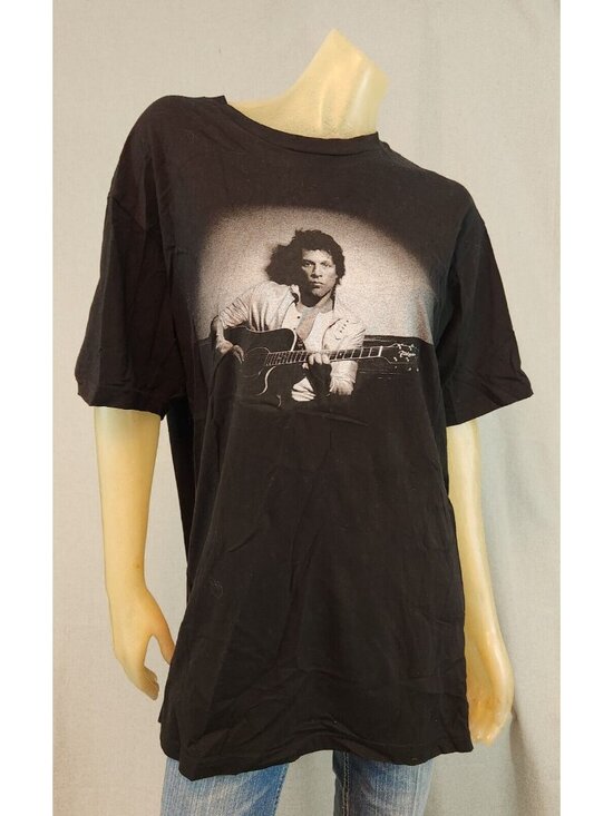 Tultex Tops - Concert Band Bon Jovi Backstage XXI Black T Shirt Blouse Top Womens USED XLARGE